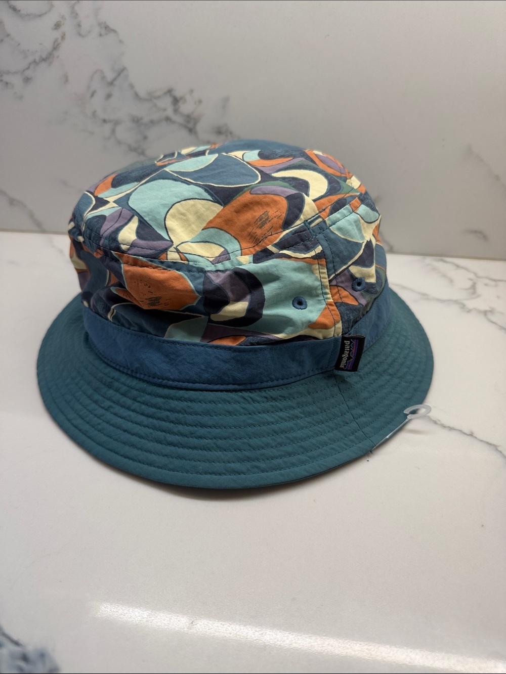 Patagonia women's Teal and Multi-Color Patterned Bucket Hat